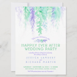 Vinstenblått grönt efter bröllopsfest inbjudningar