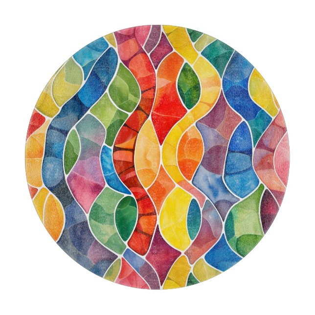 Vinsterfärgat regnbågstent glas (Framsidan)