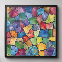 Vinsterfärgat regnbågstent glas