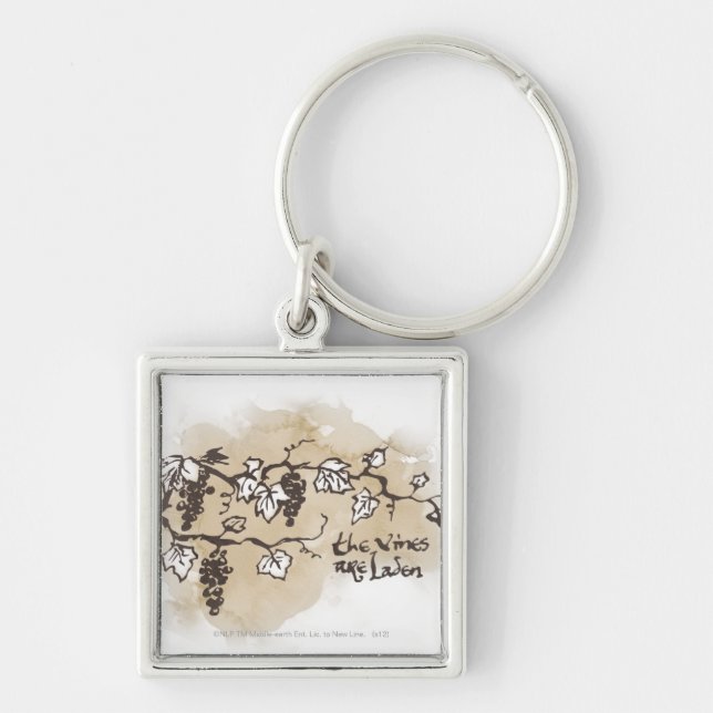 Vinsterna är lastade fyrkantig silverfärgad nyckelring (Framsidan)