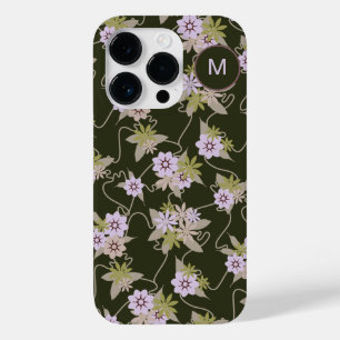Vinstinkter för Rosa och svart Blommigt i monogram
