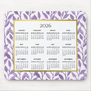 Vinstkalender för Lila och Guld Blommigt Musmatta