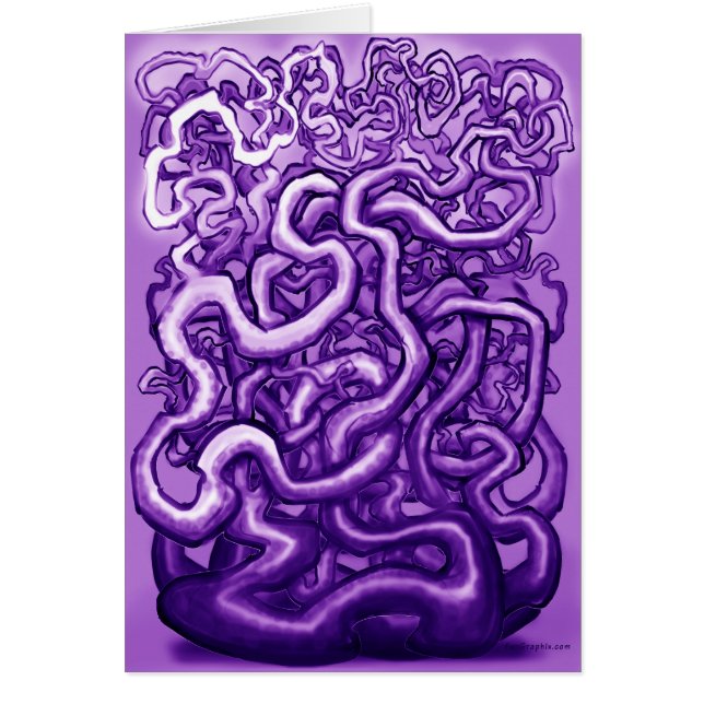 Vinstockar av Lila Hälsningskort (Framsidan)