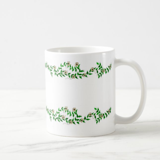 Vinstockar och små blommor kaffemugg (Höger)