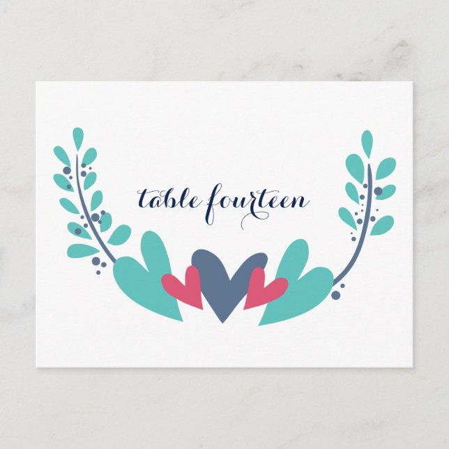 Vinstockar och Vines Bordsnummer Postcard (Framsida)