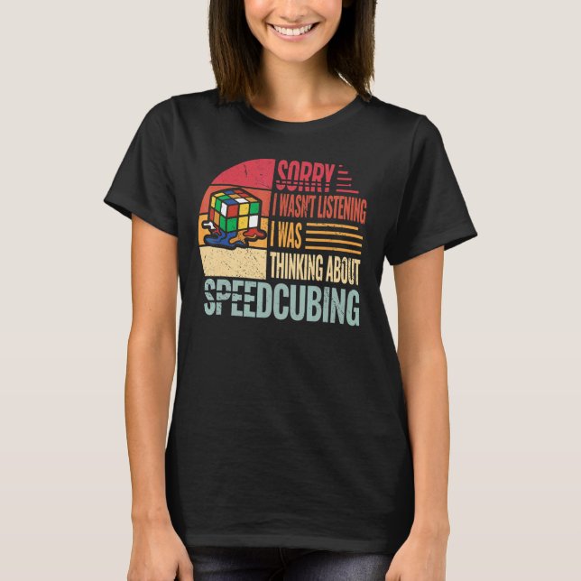 Vint för hastighetslösning av hastighetskuber för  t shirt (Framsida)