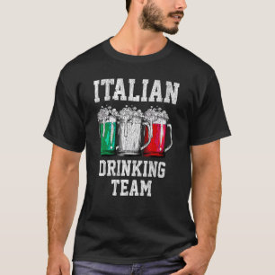 Vint för italienska Beer Drinking Team Land Italie T Shirt