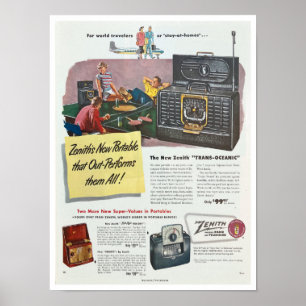 VINT 'RECYCLED ART' UTTRYCKT MAGAZINE RADIO AD 195 POSTER