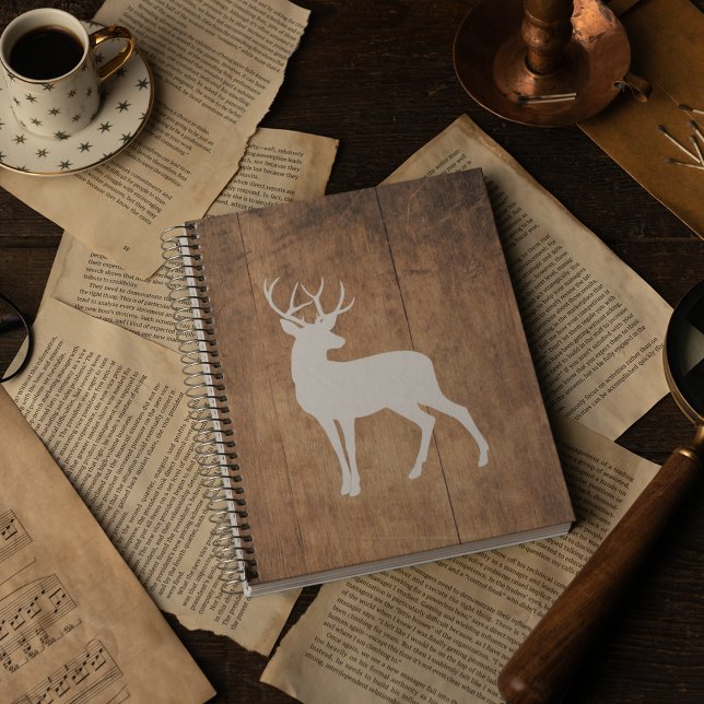 Vintaga Beauty Wood & Hjort Anteckningsbok (Skapare uppladdad)