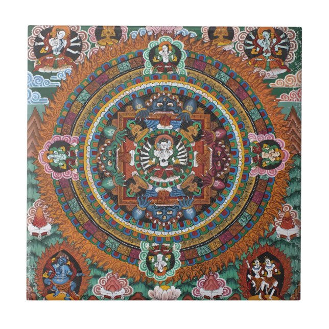 vintagar i buddha kakelplatta (Framsidan)