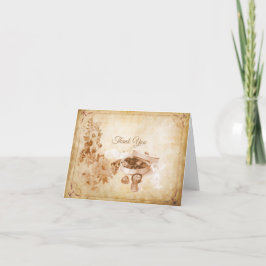 Vintagar och blommor tack kort