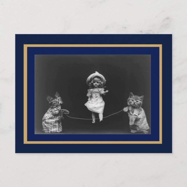 Vintagar och dockor för vykort (Framsida)