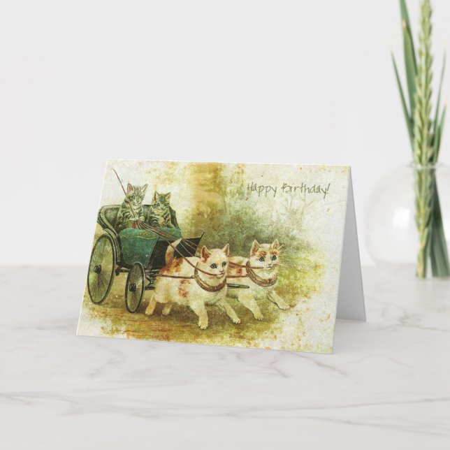 Vintagar på födelsedagen kort (Framsida)
