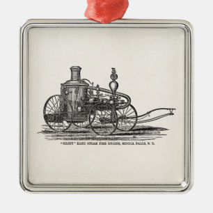 Vintage1800s som ånga avfyrar motorantikviteten, julgransprydnad metall