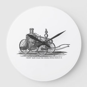 Vintage1800s som ånga avfyrar motorantikviteten, stor klocka
