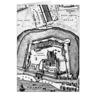 Vintage1800storn av London den Retro kartan Hälsningskort