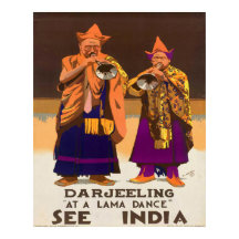 Vintage1934 Se Indien Darjeeling Lama Dance Travel