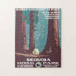 Vintage1938 Sequoias nationalpark Poster Pussel