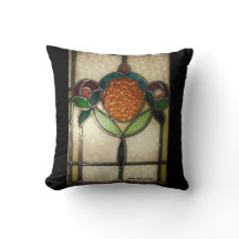 Vintage1940's-MÅLAT GLASS KUDDER. .AMERICAN MOJO