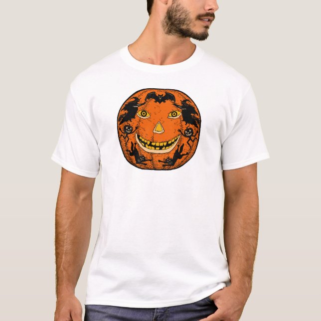 Vintage20-talHalloween jack O'Lantern T-shirt (Framsida)
