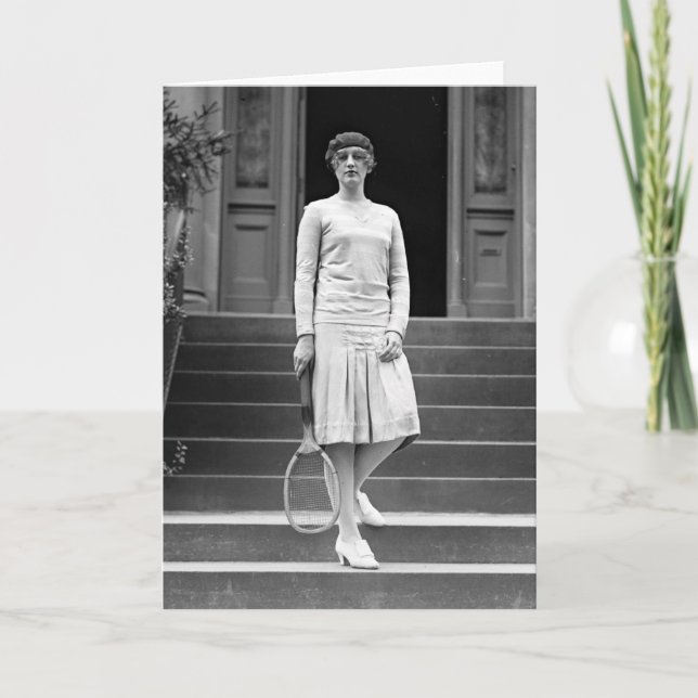 Vintage20-talkvinna mode för tennis kort (Framsida)