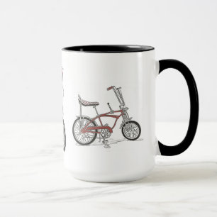Vintage60-tal sticker strålcykelcykeln mugg