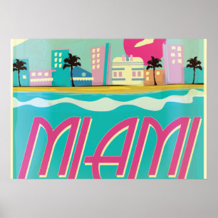 Vintage80-talMiami affisch