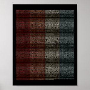 Vintage 10000 siffror Pi-tecken - matematik - Poster
