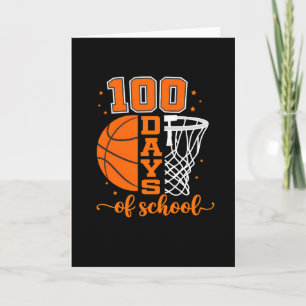 Vintage 100 dagar på skolan basketboll sport kul kort