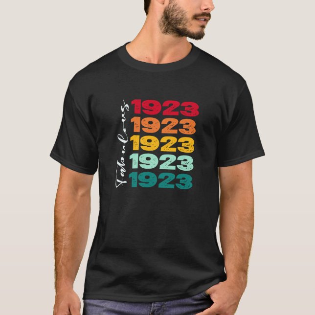 Vintage 100 födelsedagseftermiddagen 1923 t shirt (Framsida)