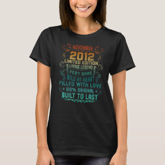 Vintage 10 år gammal november 2012 tionde födelsed t shirt