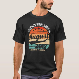 Vintage 10 födelsedagsljud föddes i augusti t shirt