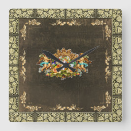 Vintage 114 fyrkantig klocka