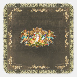 Vintage 114 fyrkantigt klistermärke