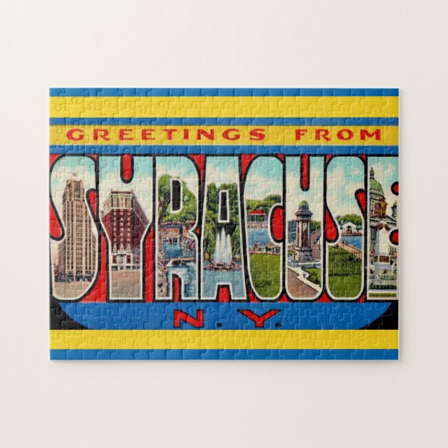Vintage 11x14 Syracuse NY  Pussel (Horisontell)