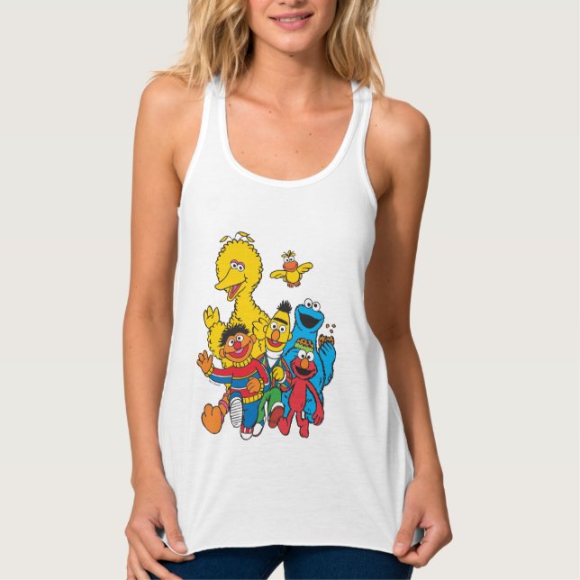 Vintage 123 Sesame Street 2 Linne Med Racerback (Framsida)