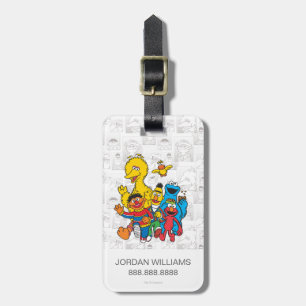 Vintage 123 Sesame Street Bagagebricka