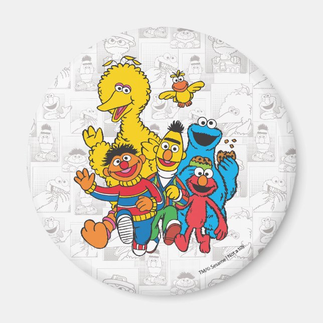 Vintage 123 Sesame Street Magnet (Framsidan)
