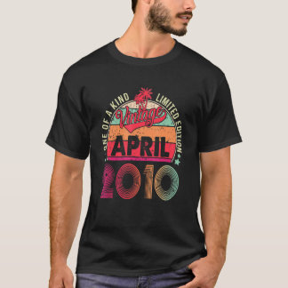 Vintage 12:e födelsedag Fantastisk sedan april 201 T Shirt