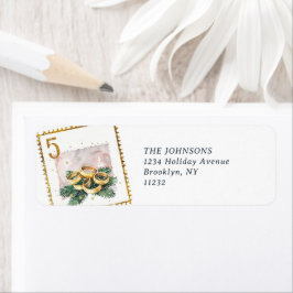 Vintage 12 Returadress juldagar Etikett