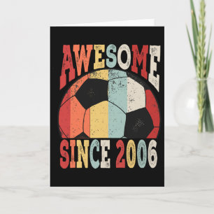 Vintage 13-års födelsedags fotboll Awesome sedan 2 Kort