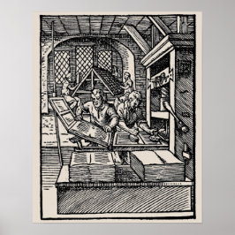 Vintage 1600-talets presspressar poster