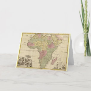 Vintage 1725 Afrika Karta Kort