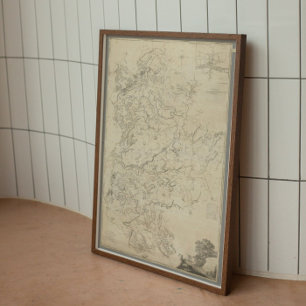 VINTAGE 1765 BEDFORDLANDET POSTER