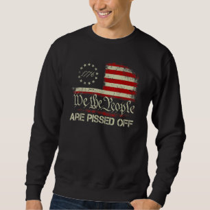 Vintage 1776 Flagga Amerikanska Flagga Vi människo Lång Ärmad Tröja