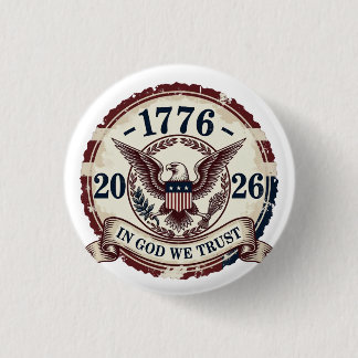 Vintage 1776 Örnmärke Patriotiskt Knapp