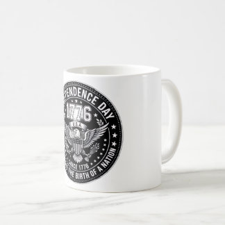 Vintage 1776 självständighetsdag slitna emblem Ho Kaffemugg