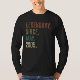 vintage 17:e födelsedagen sedan maj 2005 t shirt