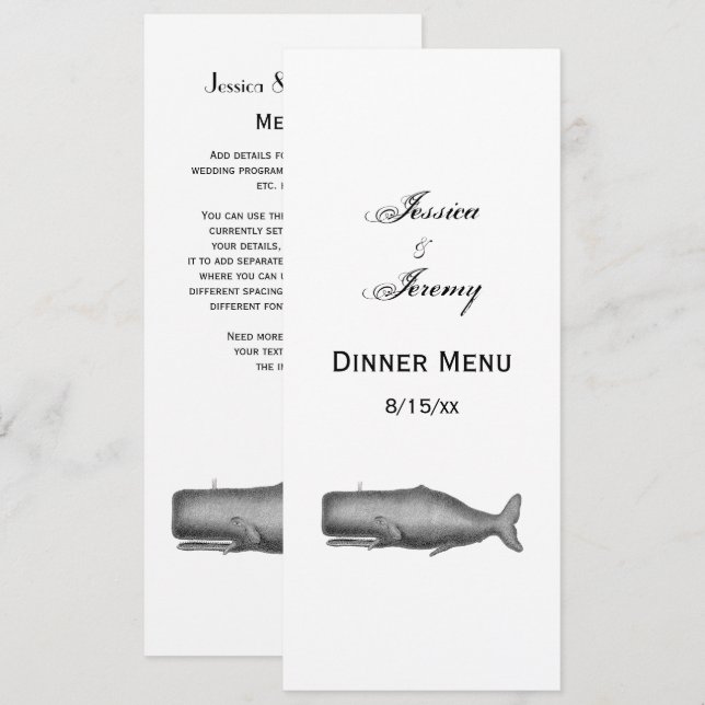 Vintage 1800-talets val Teckning Inbjudningar (Fram/baksida)