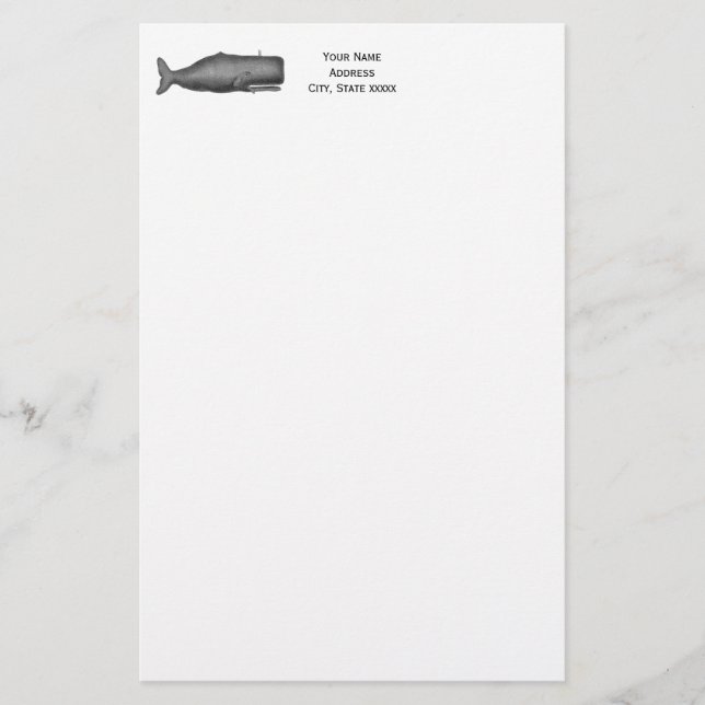 Vintage 1800-talets val Teckning N Brevpapper (Framsida)